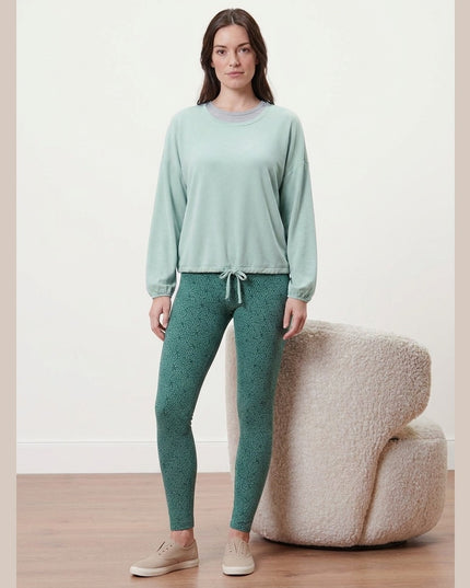 Pizhame Leggings mint dhe petrol për Femra - Model Front
