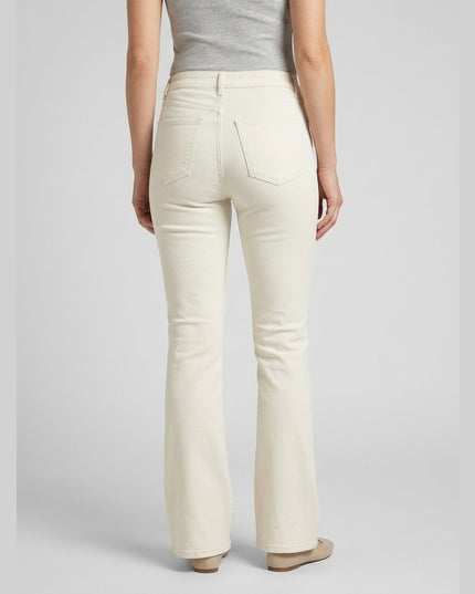 Xhinse Bootcut ngjyrë krem e bardhë për Femra - Model Back