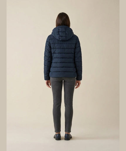 Jakne me tegela e kaltër e mbyllët për Femra - Model Back