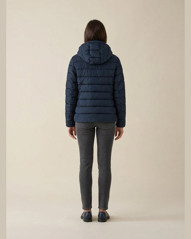 Jakne me tegela e kaltër e mbyllët për Femra - Model Back