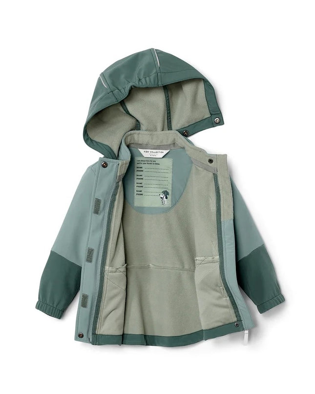 Jakne Softshell e gjelbër sherebelë dhe e mbyllët për Fëmijë - Detail 2