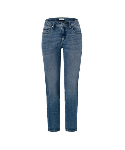 Xhinse Slim-Fit Midblue Denim për Femra - Ghost Front