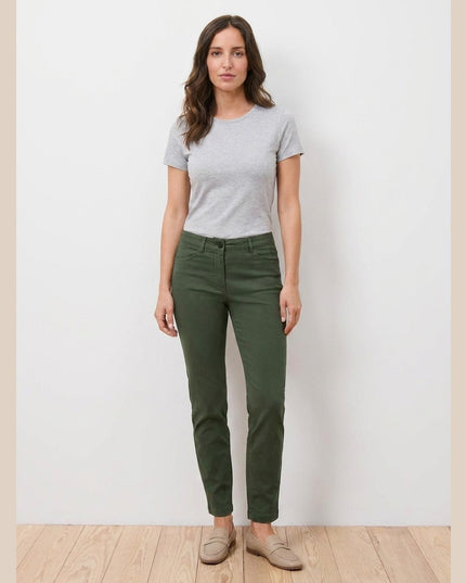 Pantallona Bengalin e Gjelbër e Errët për Femra - Model Front