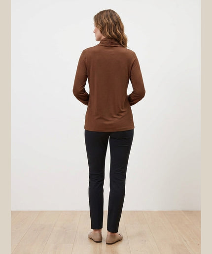 Bluzë me mëngë të gjata konjak për Femra - Model Back