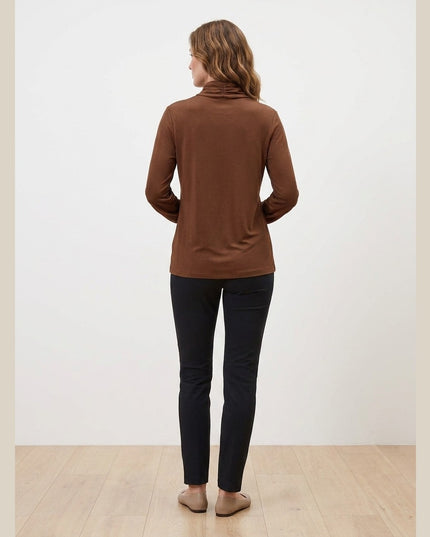 Bluzë me mëngë të gjata konjak për Femra - Model Back