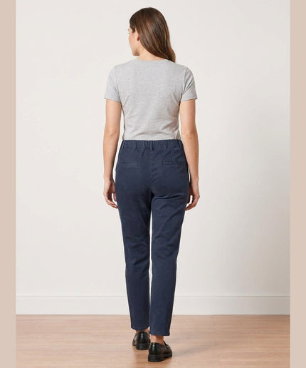 Pantallona Twill e Kaltër e Errët për Femra - Model Back