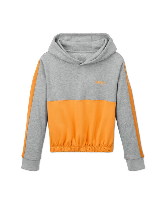 Hoodie Cropped hiri me të verdhë melazh për Fëmijë - Ghost Front