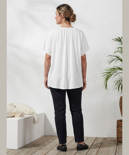 Bluzë e bardhë për Femra - Model Back