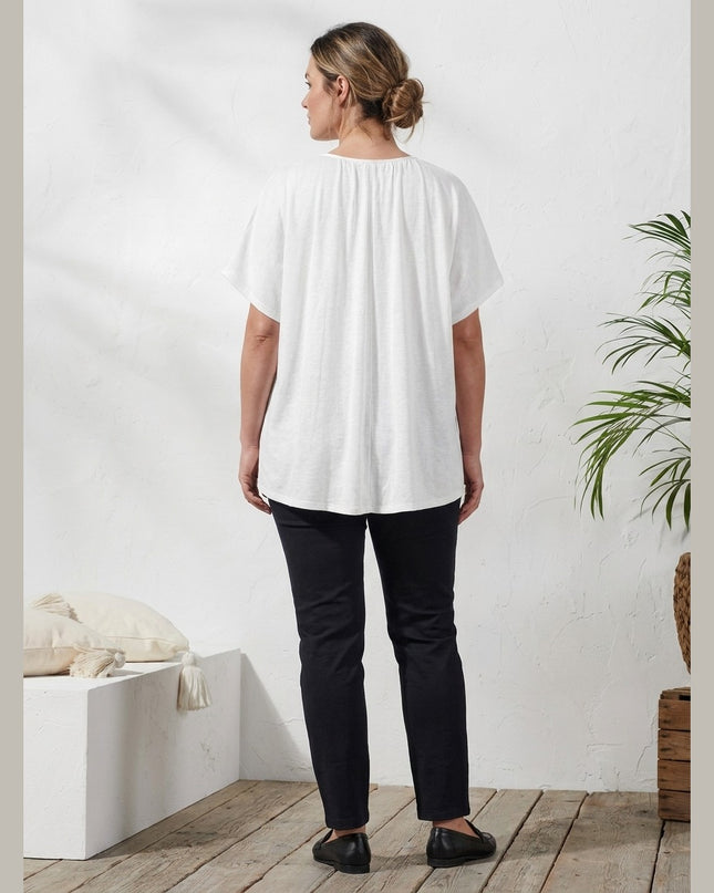 Bluzë e bardhë për Femra - Model Back