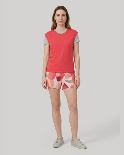 Pizhame të shkurtra e kuqe për Femra - Model Front