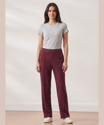 Pantallona Jogger të kuqe të errët për Femra - Model Front