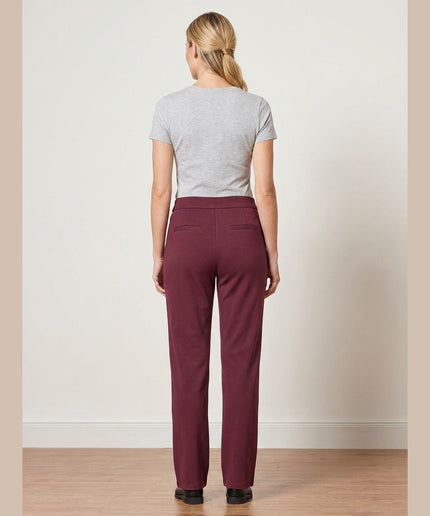Pantallona Jogger të kuqe të errët për Femra - Model Back
