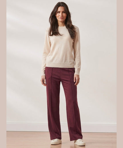Pantallona Jogger të kuqe të mbyllët për Femra - Model Front