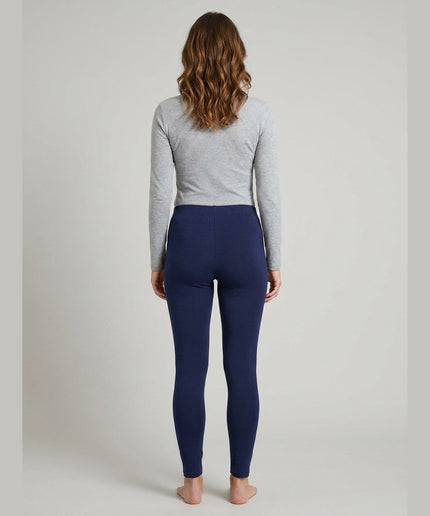 Leggings blu e errët për Femra - Model Back
