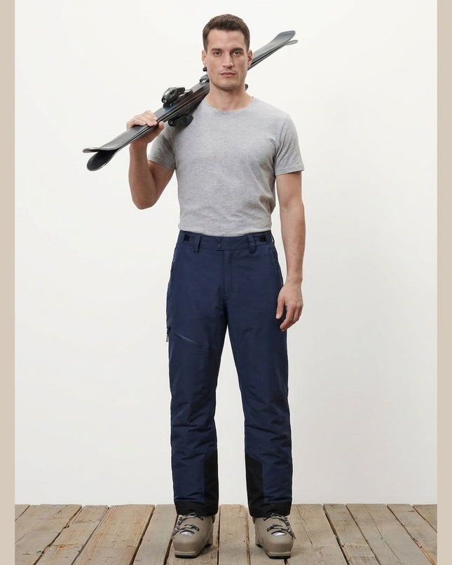 Pantallona skijimi të kaltra të mbyllta për Meshkuj - Model Front