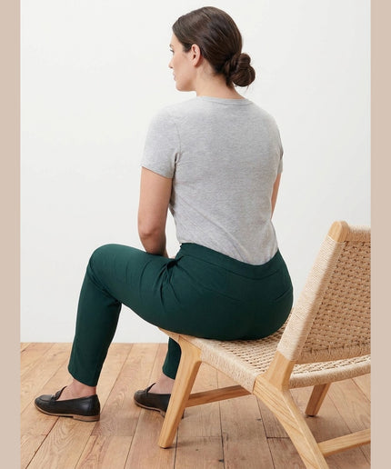 Pantallona Stretch të gjelbra të errëta për Femra - Model Back