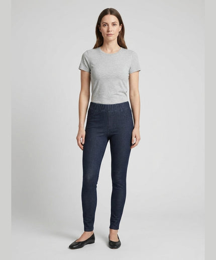 Dollakë xhinse Kaltë e errët Denim për Femra - Model Front