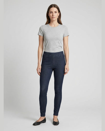 Dollakë xhinse Kaltë e errët Denim për Femra - Model Front