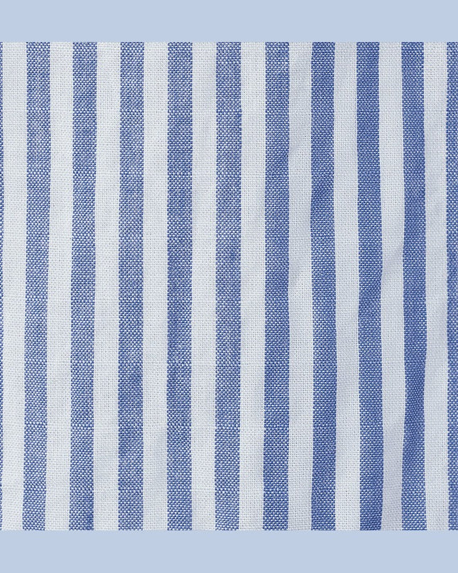 Fustan Seersucker me vija të kaltra e të bardha për Femra - Detail 1