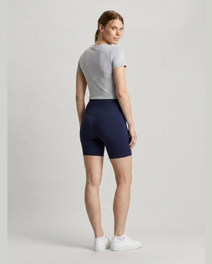 Leggings të shkurtra sportive kaltër e errët për Femra - Model Back