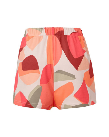 Shorts me model kuq-rozë-gjelbër për Femra - Ghost Back