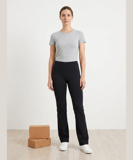 Pantallona sporti Bodyforming të zeza për Femra - Model Front