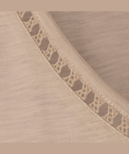 Maicë me shirit Crochet bezhë për Femra - Detail 1