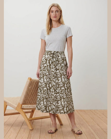 Fund Midi Kaki për Femra - Model Front