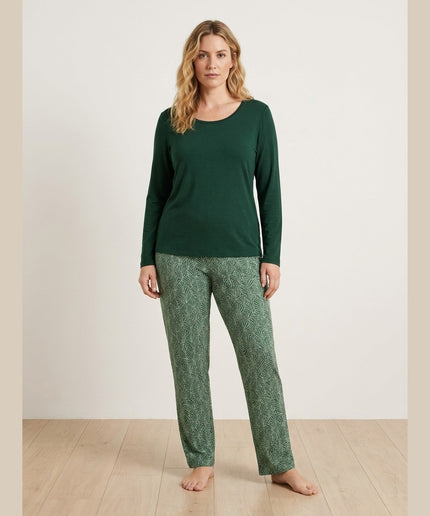 Pizhame të gjelbra të mbyllta për Femra - Model Front