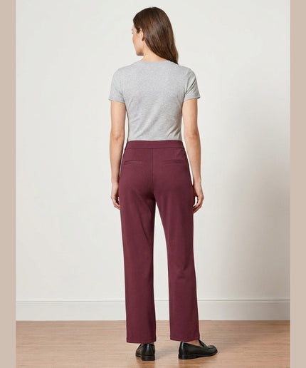 Pantallona joggpants të kuqe të errët për Femra - Model Back
