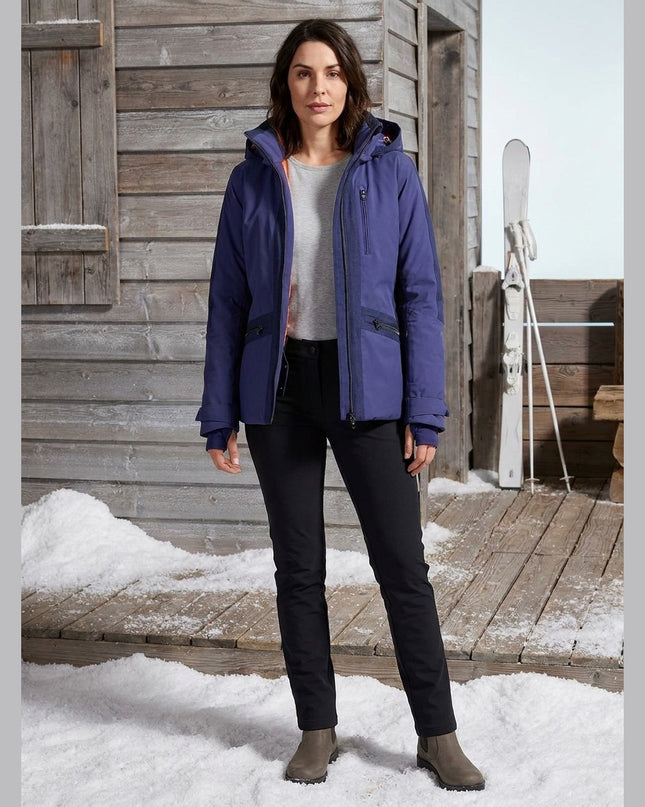 Jakne Softshell skijimi e vjollcë për Femra - Model Front