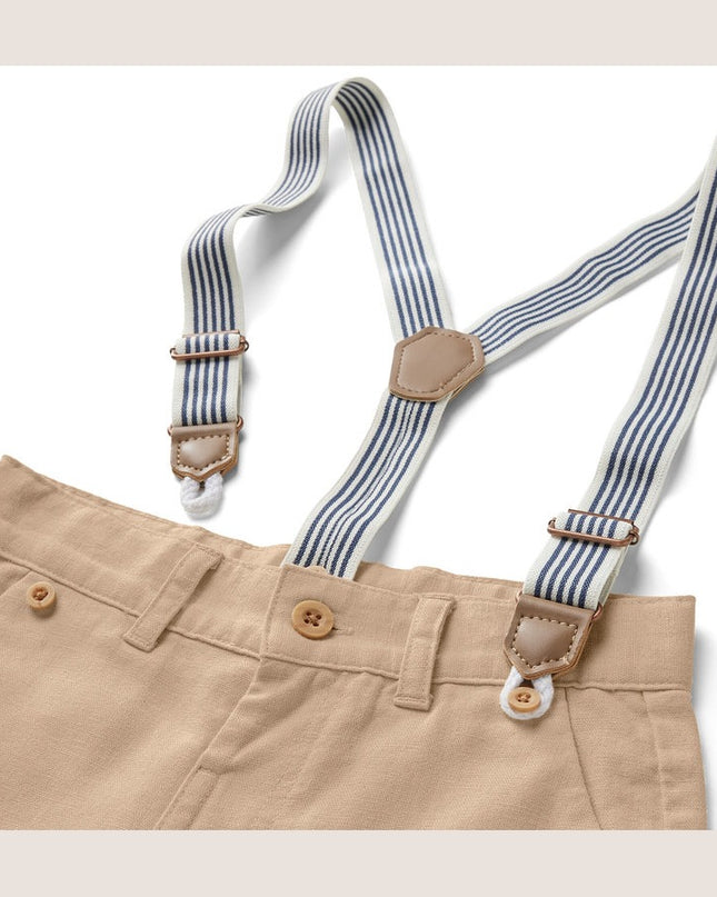 Shorts me rripa bezhë për Fëmijë - Detail 1
