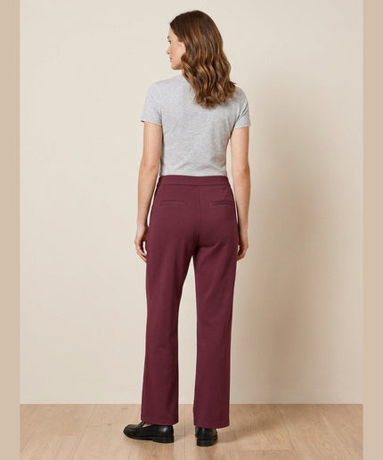 Pantallona jogger me tegel të kuqe të errët për Femra - Model Back