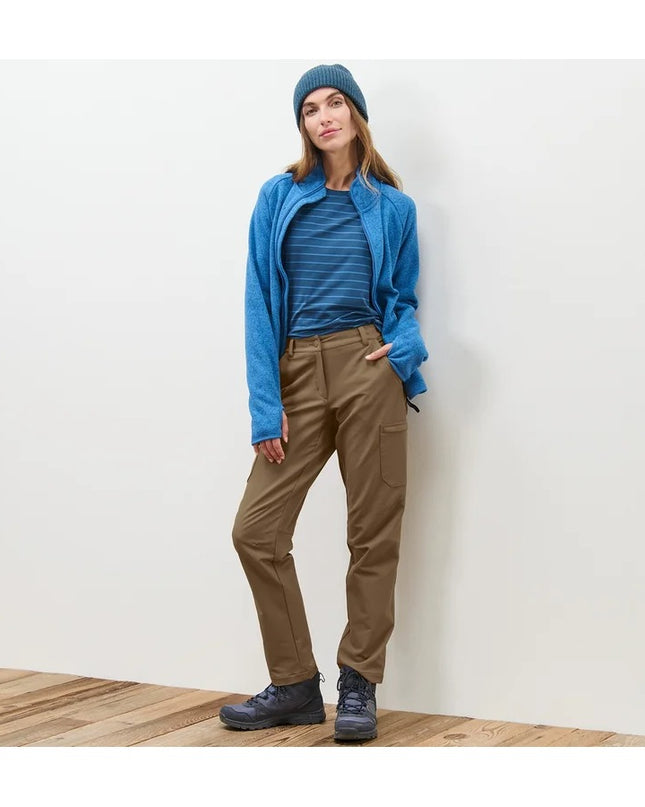 Pantallona Softshell Cargo bezhë për Femra - Ghost Front
