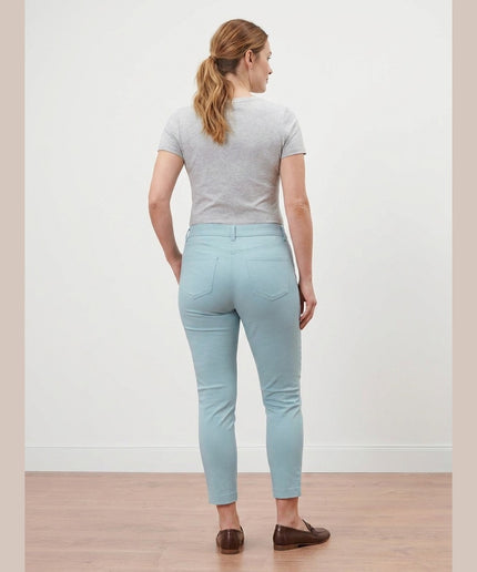 Pantallona Stretch e Kaltër e Çelët për Femra - Model Back