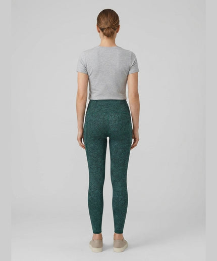 Dollakë të gjelbra të errëta me print të zi për Femra - Model Back