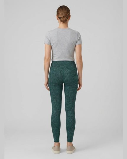 Dollakë të gjelbra të errëta me print të zi për Femra - Model Back