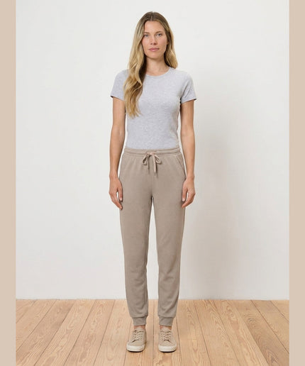 Pantallona Loungewear taupe për Femra - Model Front