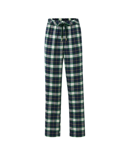 Pantallona relax prej flanelli të karorizuara me të gjelbër të errët dhe të kaltër të errët Unisex - Ghost Front