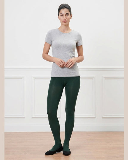 Çorape termo e gjelbër e errët për femra - Model Front