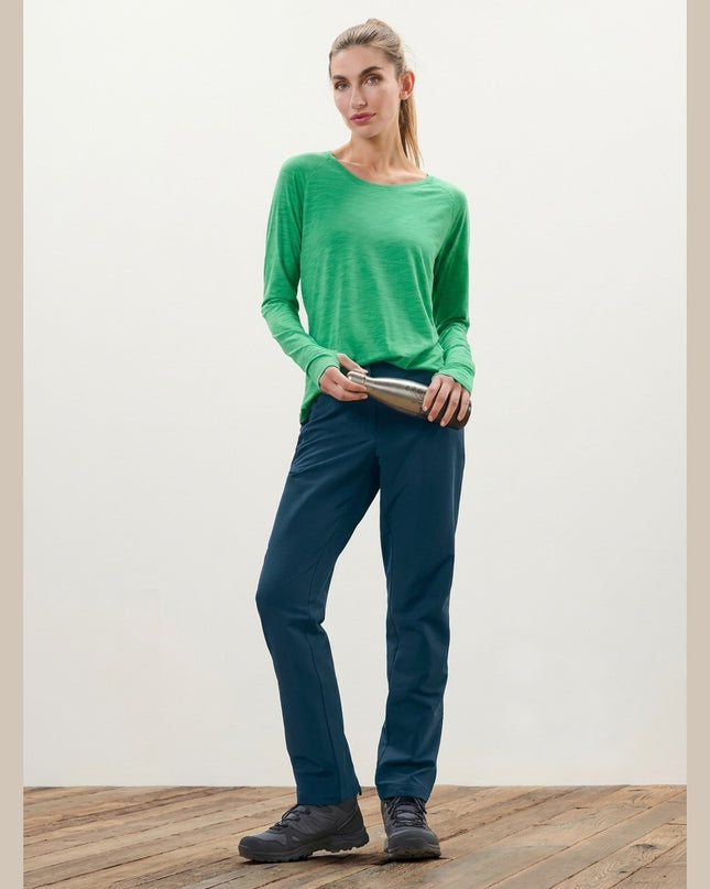 Pantallona Softshell blu denim për Femra - Model Front