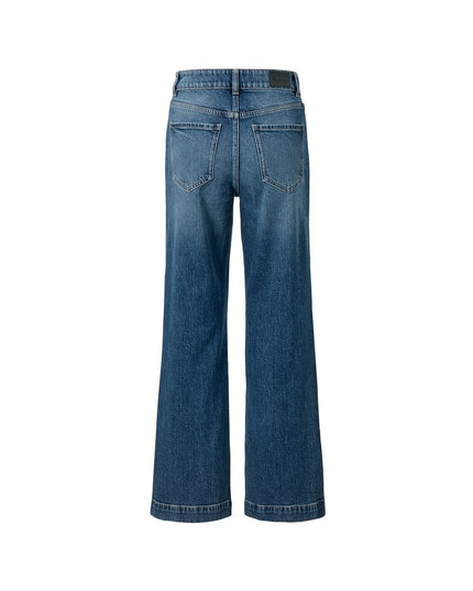 Xhinse Wide Leg Mid Blue Denim për Femra - Ghost Back