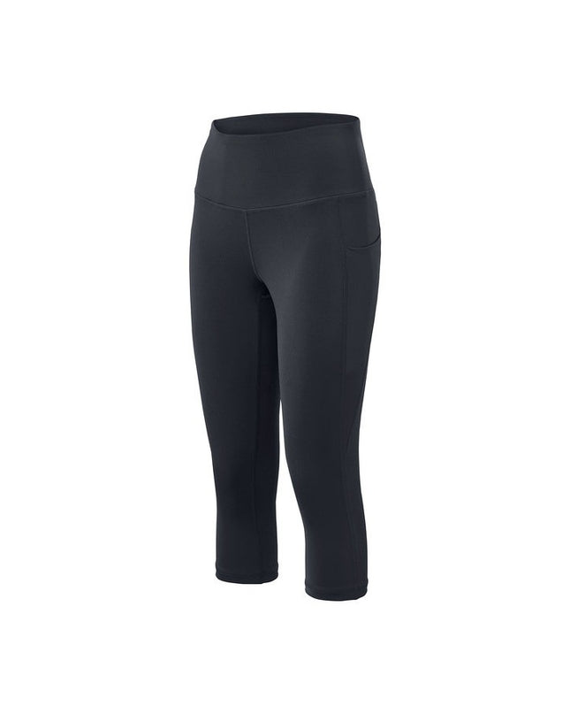 Leggings Kapri sportive ngjyrë antracit për Femra - Ghost Front
