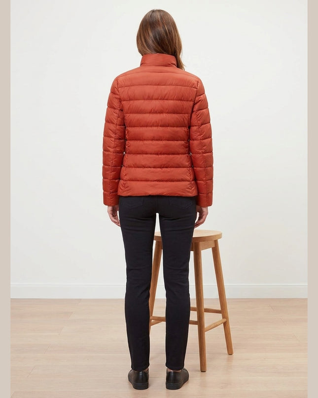 Jakne me tegel portokalli për Femra - Model Back