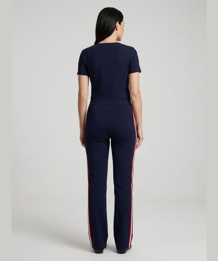 Pantallona blu të errët për femra - Model Back