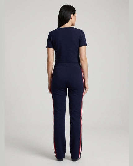 Pantallona blu të errët për femra - Model Back