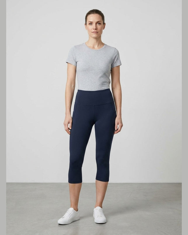 Leggings 3/4 antracit për Femra - Model Front