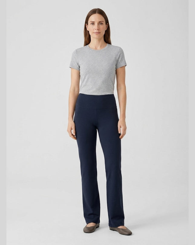 Pantalona sportiv me formësim trupi kaltërt marinë për Femra - Model Front