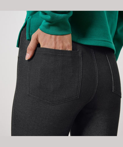 Leggings të zeza denim për Femra - Detail 1