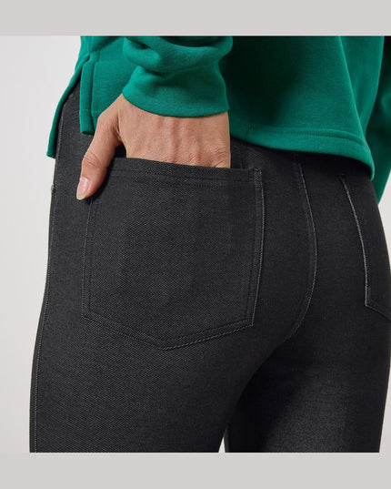 Leggings të zeza denim për Femra - Detail 1